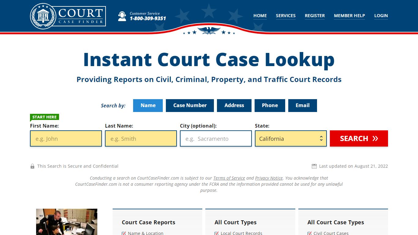 Instant Court Case Lookup - CourtCaseFinder.com